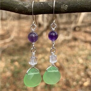 Quartz Drop Earrings